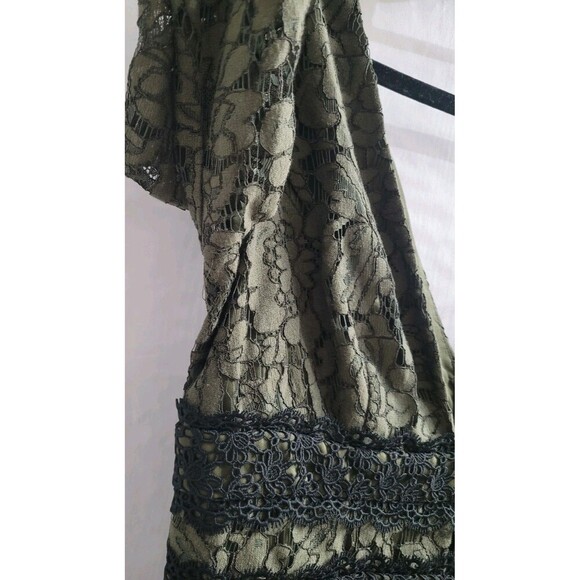 Diane Von Furstenberg Sz 6 Olive/Black Viera Lace Cocktail Dress Elegant $498 - Picture 13 of 16